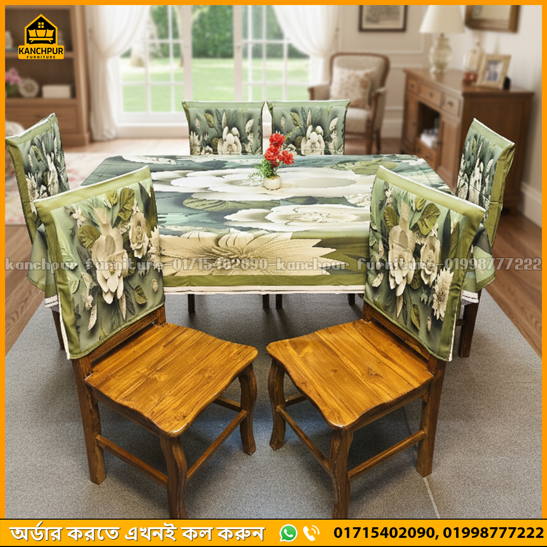 3D Print Dining Table Mat With 6 Chair Covers