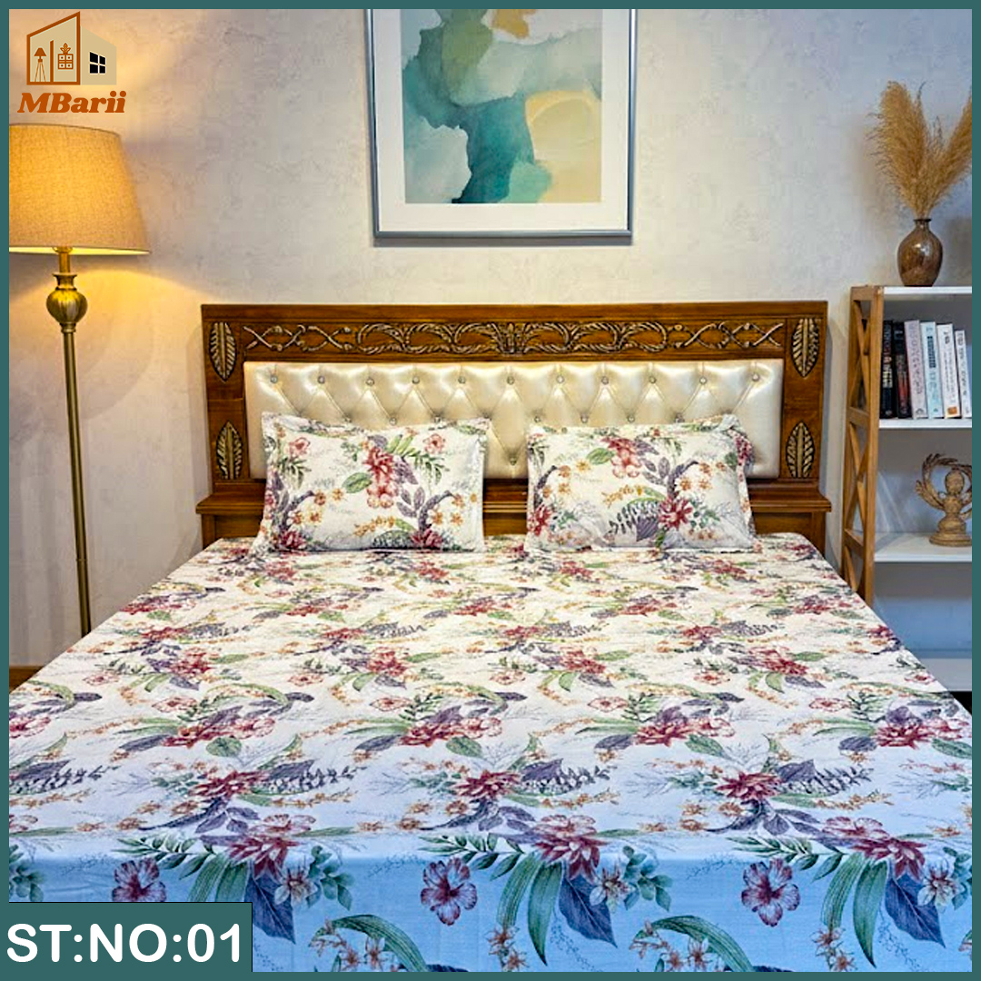 লাক্সারী কিং সাইজ বেডশীট কিনুন অফার প্রাইসে - ST 01